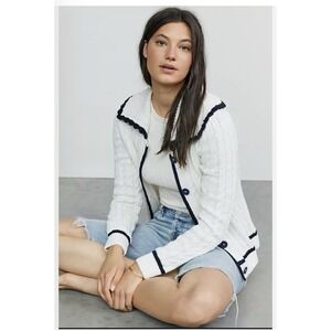 Women's Maeve By Anthropologie Lighthouse Cardigan Sweater Size‎ L